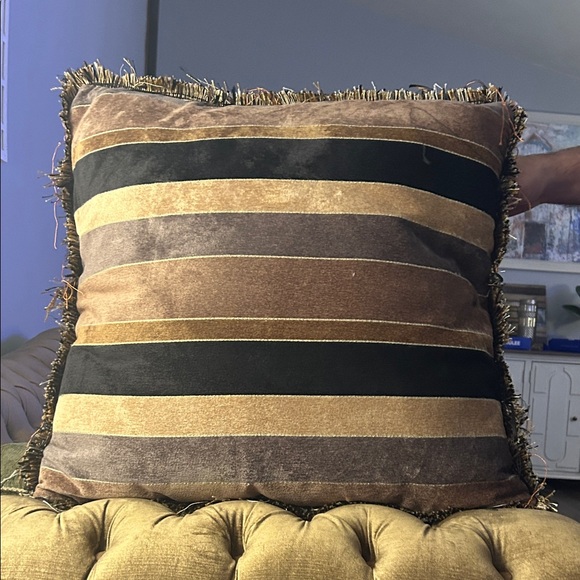 Other - Striped Velvet Decorative Throw Pillowcases-set of 2